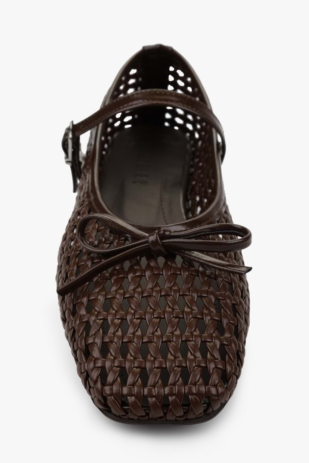 Kadın Alira Kahve Cilt Fiyonklu Örgü Babet