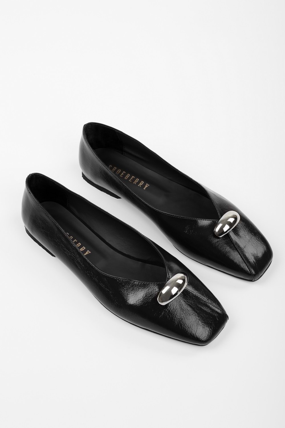 Kadın Melia Siyah Cilt Toka Detaylı Babet