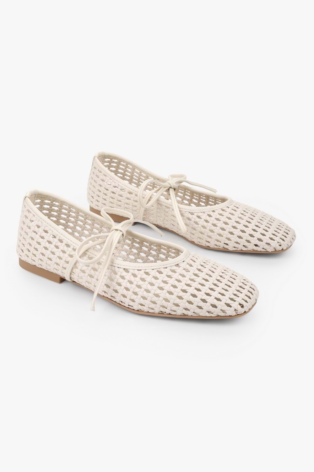 Kadın Naira Ekru Cilt Örgü Babet