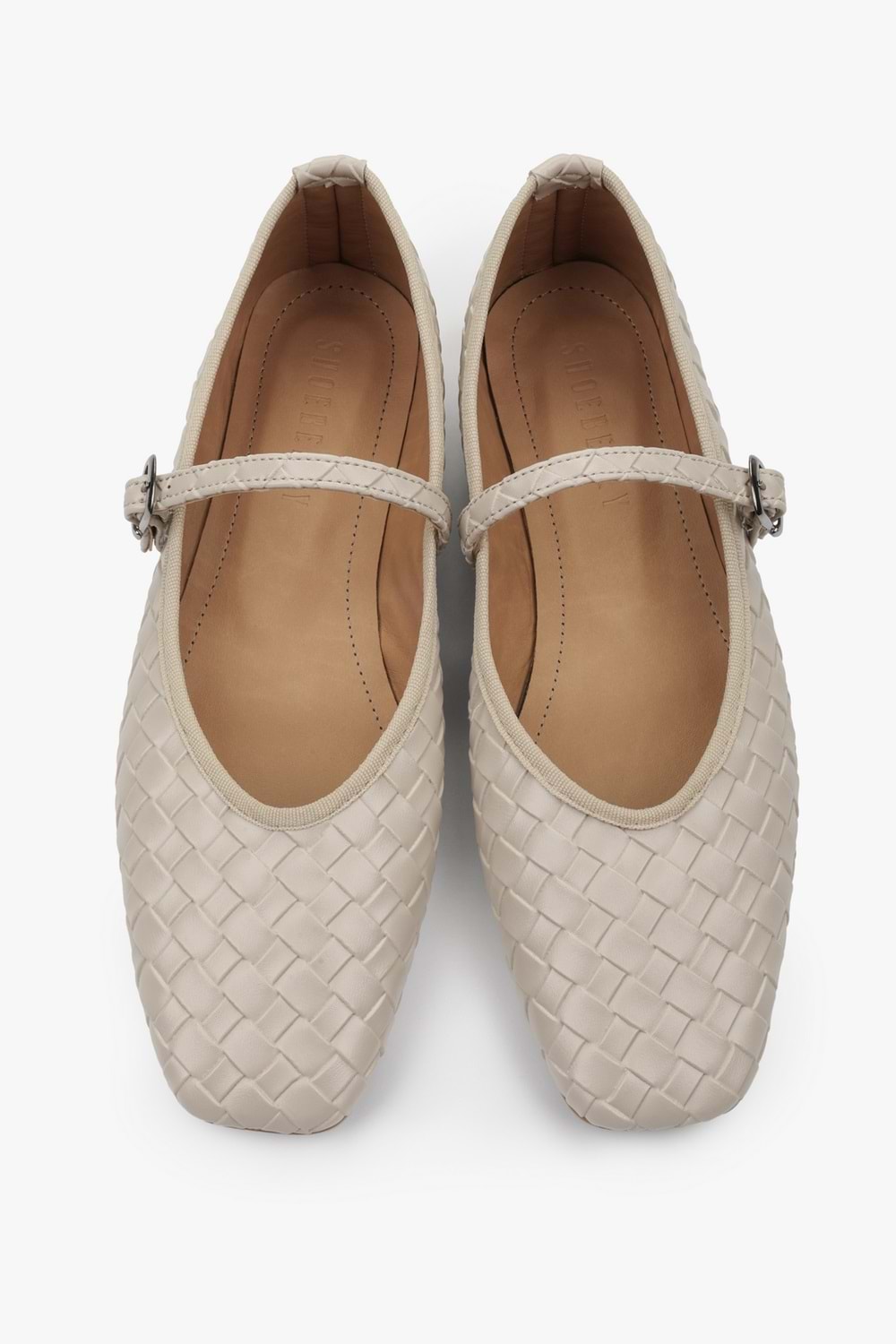 Kadın Cheeky Ten Cilt Örgü Görünümlü Babet