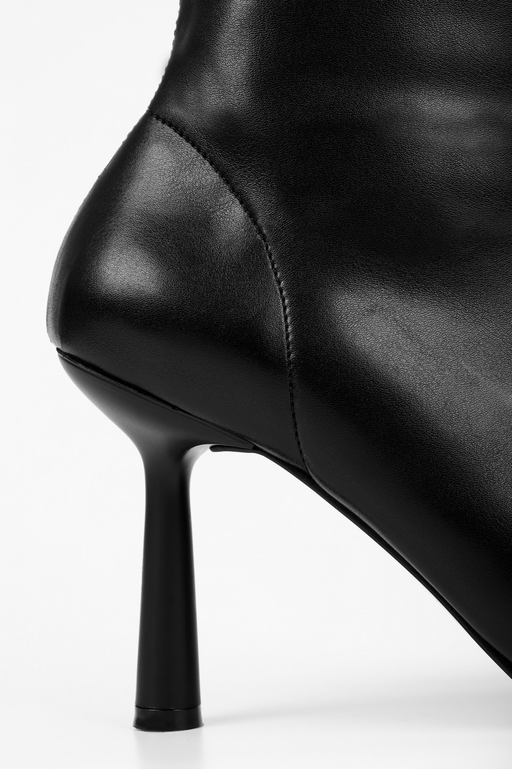 Kadın Glove Siyah Cilt Streç Topuklu Bot