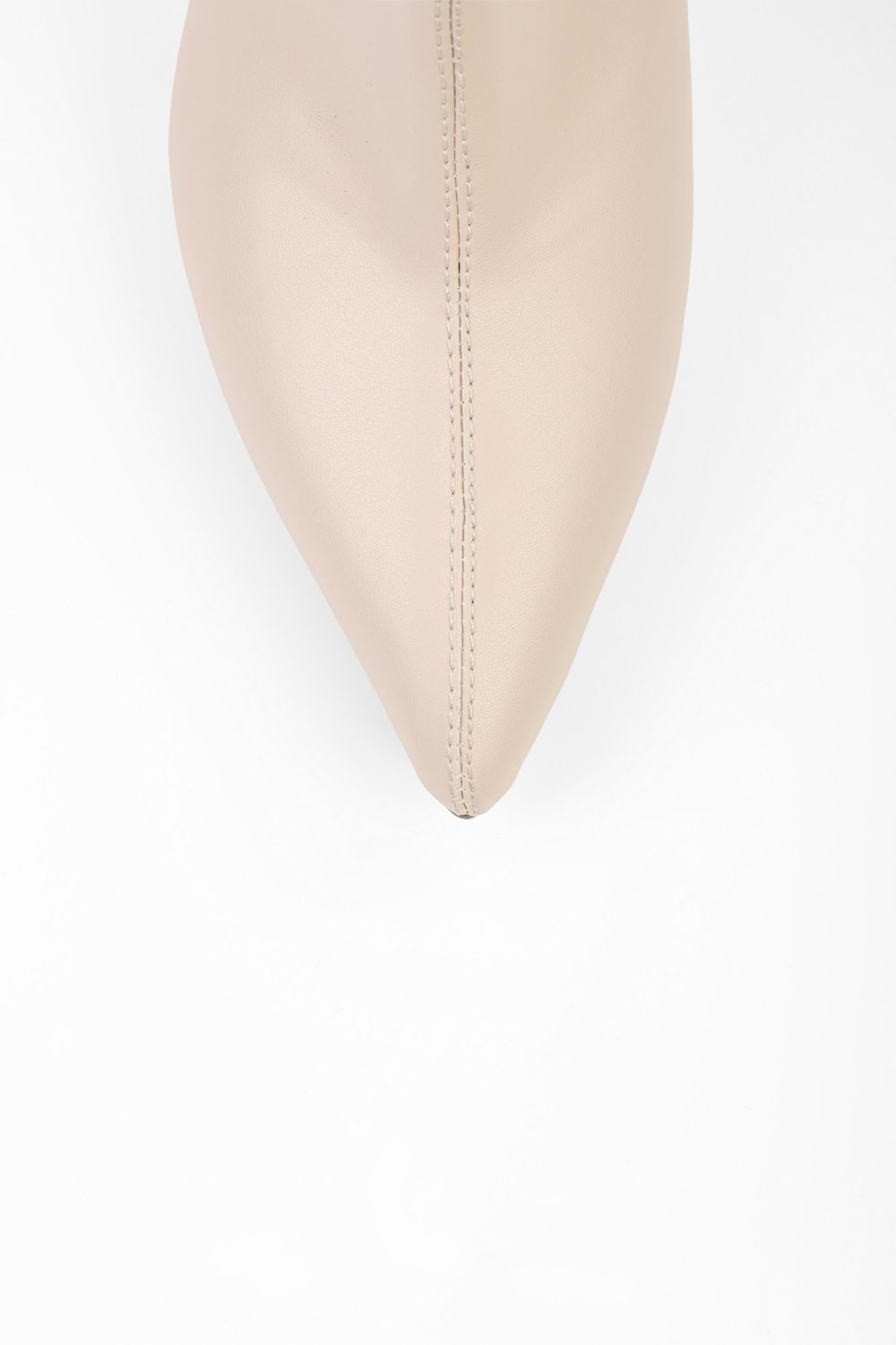 Kadın Glove Bej Cilt Streç Topuklu Bot