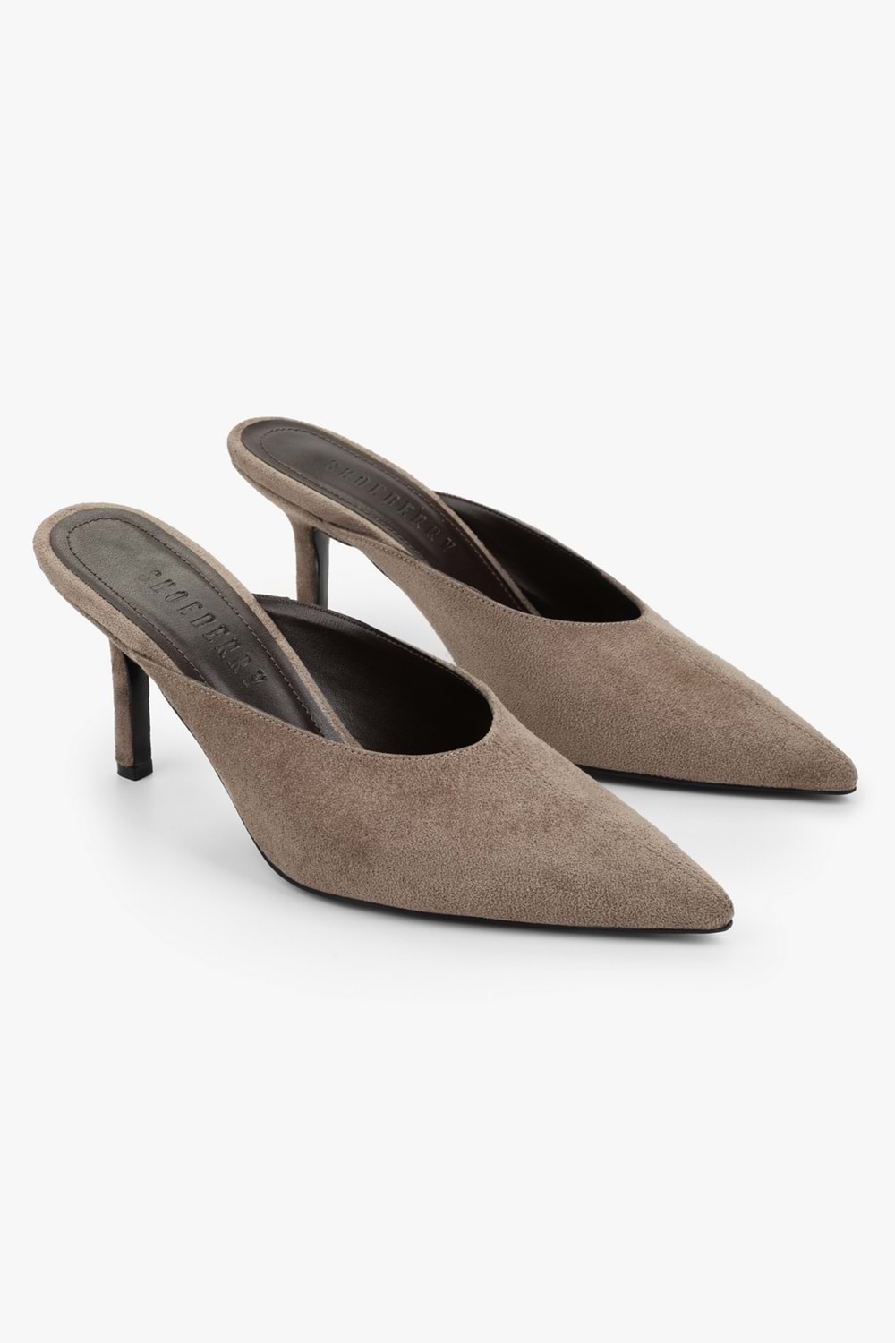 Kadın Serina Vizon Süet Stiletto Terlik