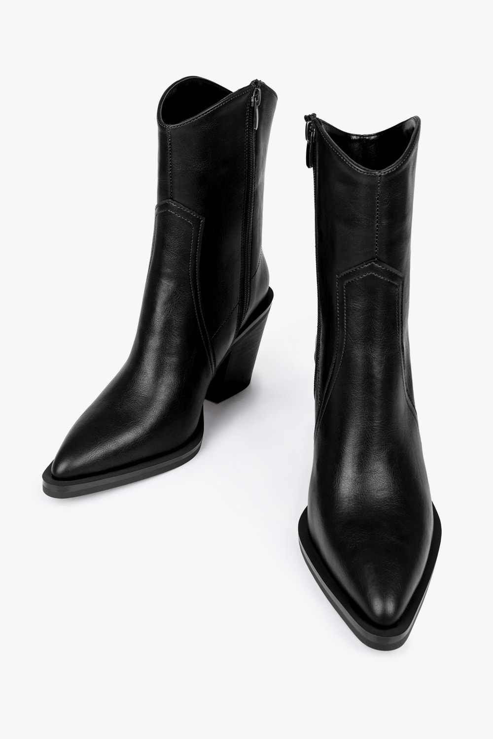 Kadın Bellini Siyah Cilt Kovboy Bot