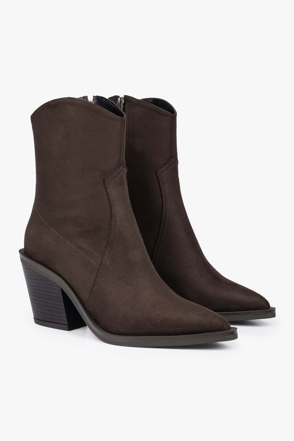 Kadın Bellini Kahve Süet Kovboy Bot