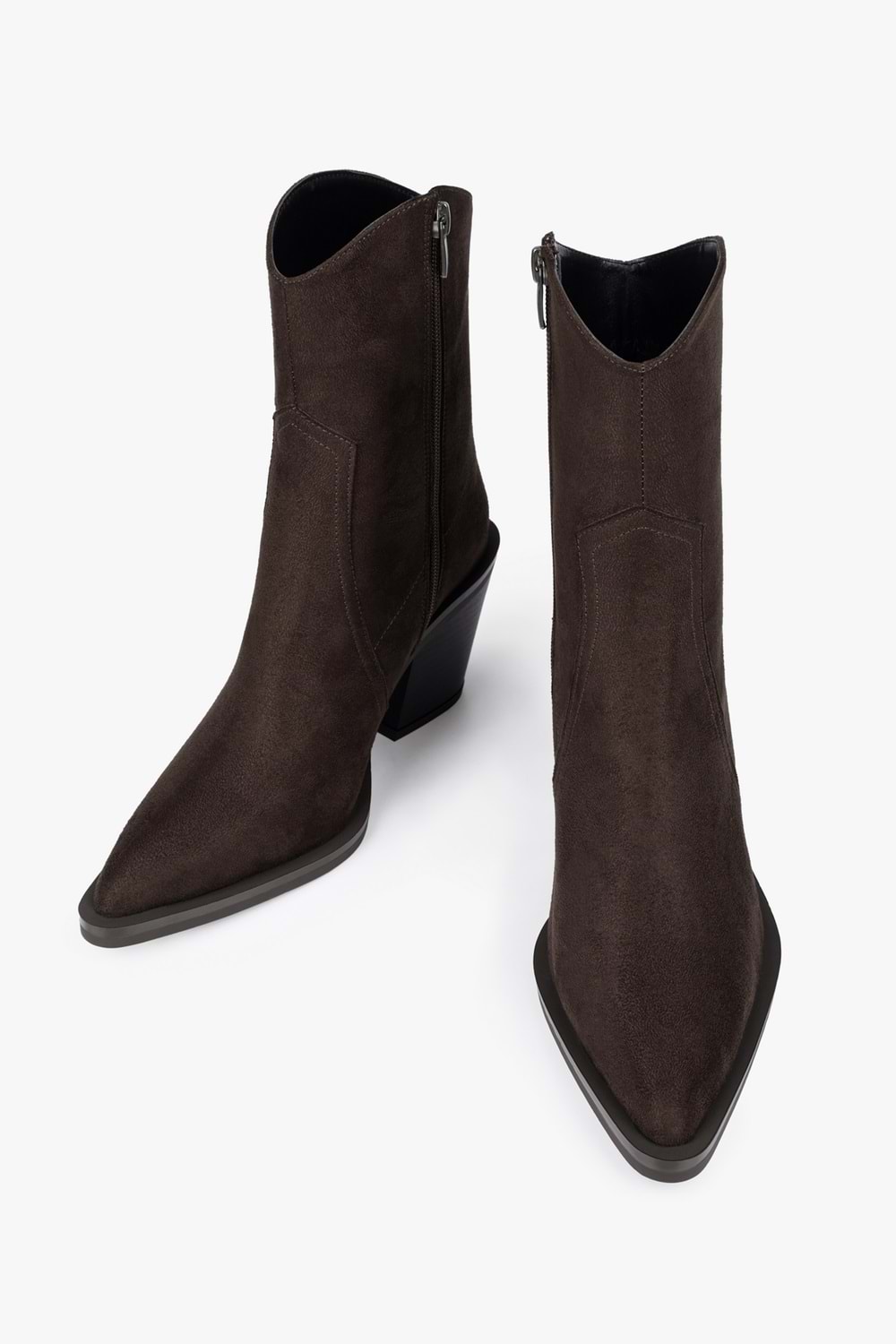 Kadın Bellini Kahve Süet Kovboy Bot