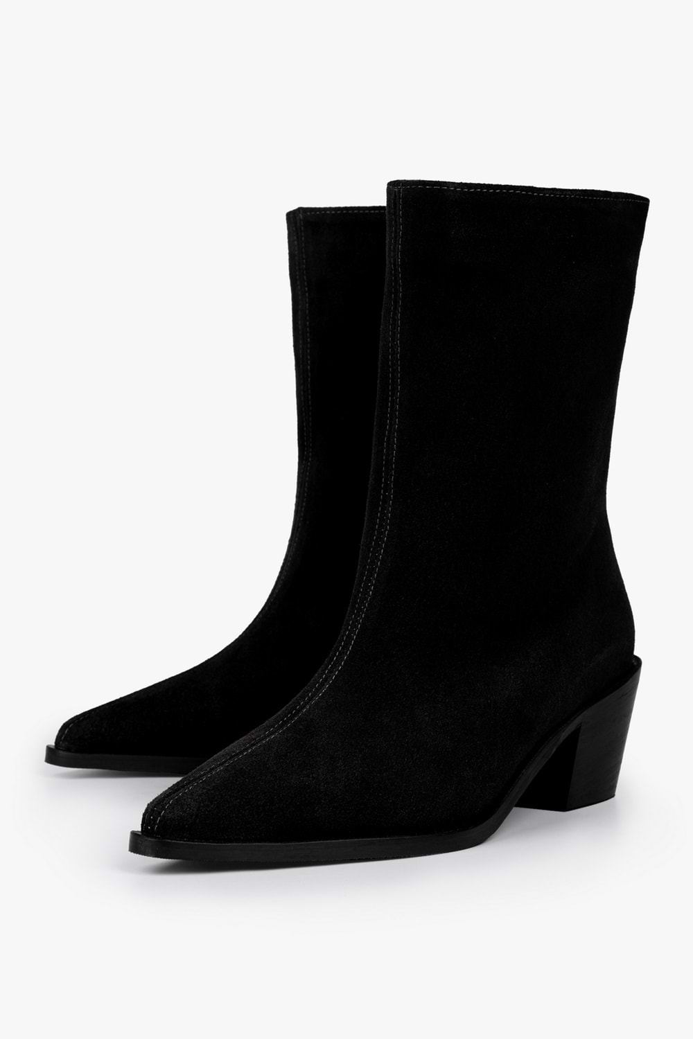 Kadın Glac Siyah Hakiki Süet Deri Bot