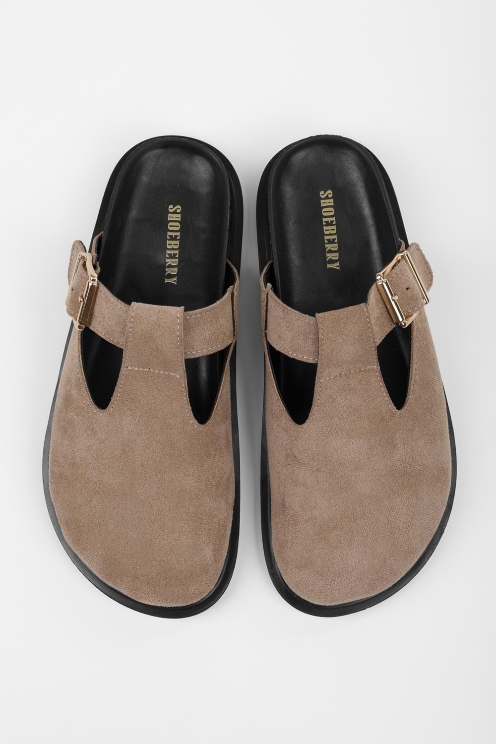 Kadın Rolie Vizon Süet Toka Detaylı Terlik