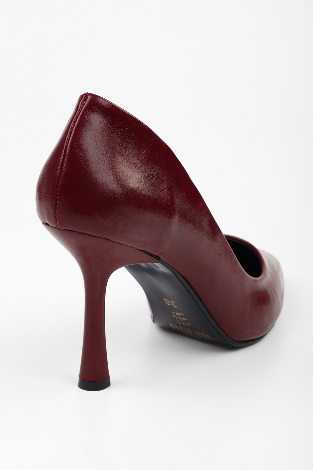 Kadın Vague Bordo Cilt Stiletto