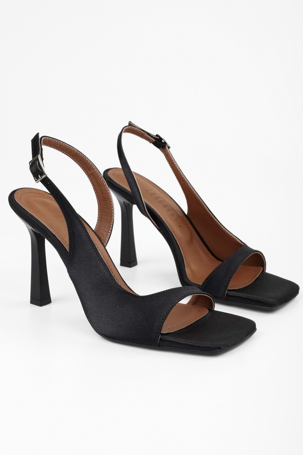 Kadın Swish Siyah Saten Topuklu Ayakkabı