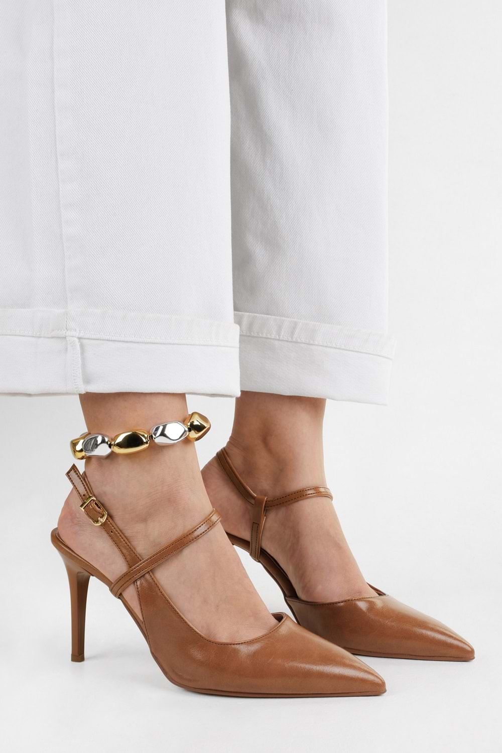Kadın Harry Karamel Cilt Stiletto