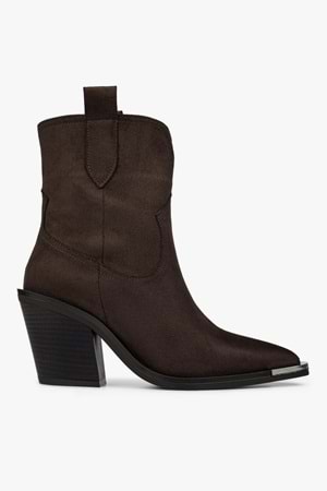 Kadın Bronc Acı Kahve Süet Kovboy Bot