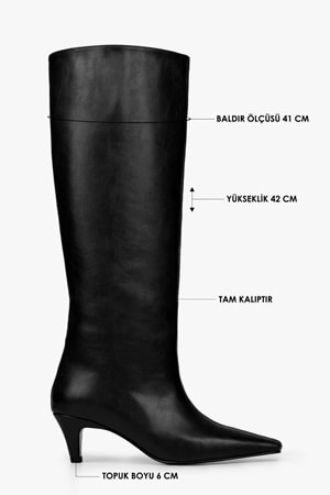 Kadın Amira Siyah Cilt Çizme