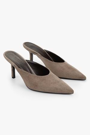 Kadın Serina Vizon Süet Stiletto Terlik