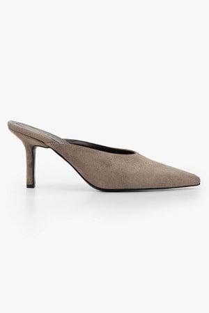 Kadın Serina Vizon Süet Stiletto Terlik