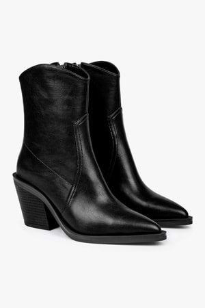 Kadın Bellini Siyah Cilt Kovboy Bot