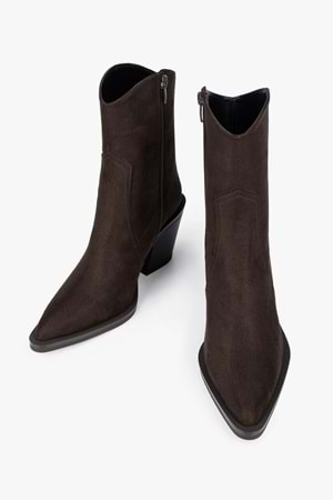 Kadın Bellini Kahve Süet Kovboy Bot