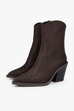 Kadın Bellini Kahve Süet Kovboy Bot