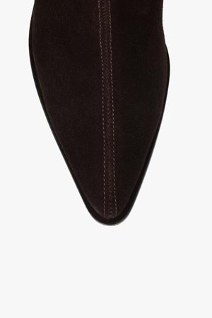 Kadın Glac Kahve Hakiki Süet Deri Bot