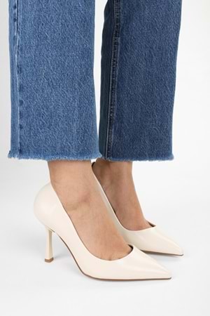 Kadın Vague Ekru Cilt Stiletto