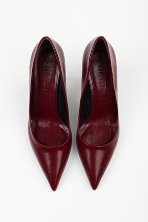 Kadın Vague Bordo Cilt Stiletto