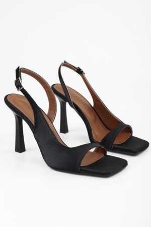 Kadın Swish Siyah Saten Topuklu Ayakkabı