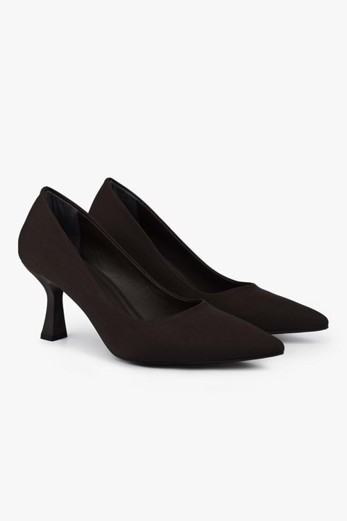 Kadın Gatsby Kahve Mat Saten Stiletto