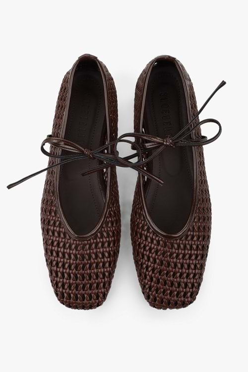 Kadın Naira Kahve Cilt Örgü Babet