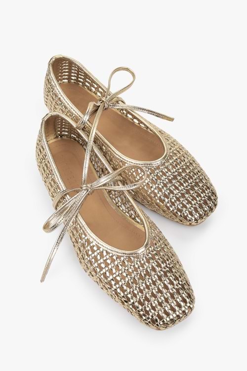 Kadın Naira Altın Cilt Örgü Babet