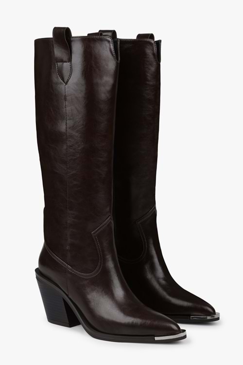 Kadın Axor Kahve Cilt Kovboy Çizme