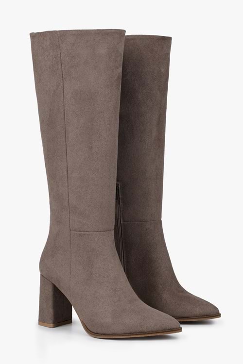 Kadın Brave Vizon Süet Topuklu Çizme