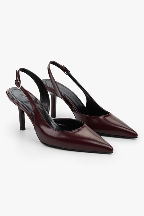Kadın Zenvia Bordo Cilt Stiletto