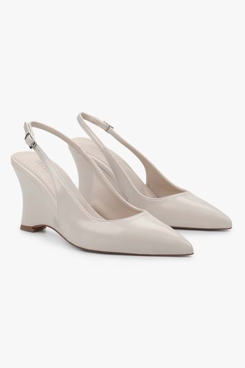 Kadın Gigi Ekru Cilt Dolgu Topuklu Stiletto