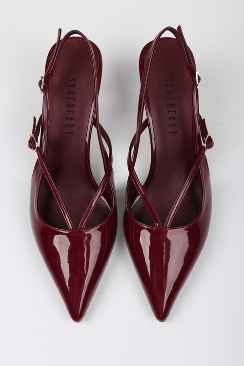 Kadın Eilish Bordo Rugan Stiletto