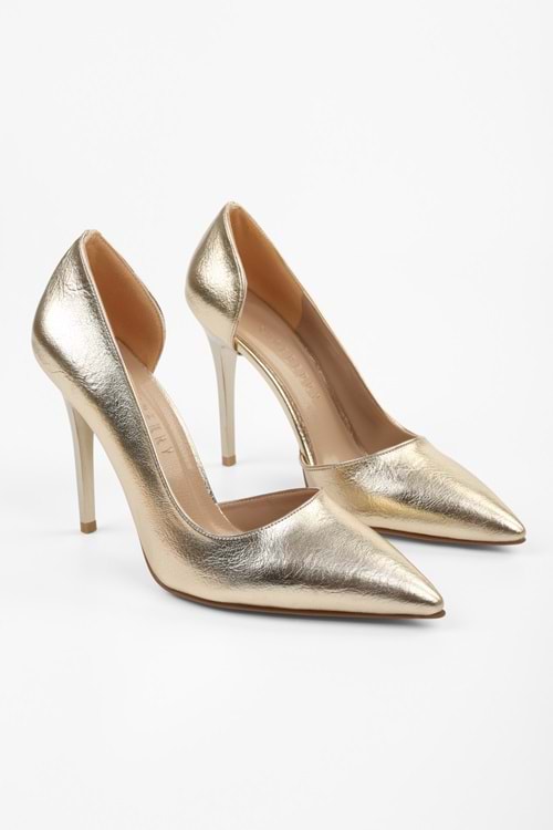 Kadın Massy Altın Parlak Stiletto