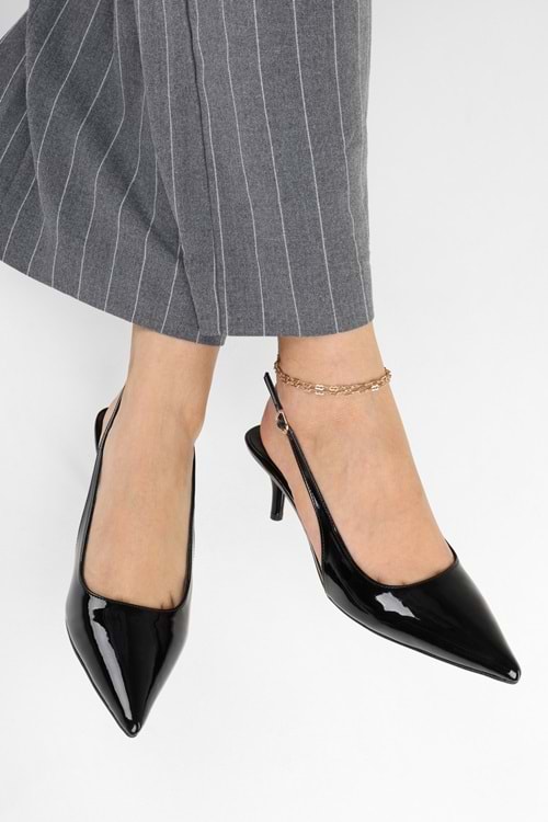 Kadın Estelle Siyah Rugan Stiletto