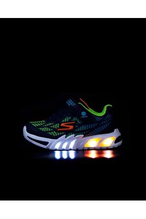 Skechers Flex Glow Elite Vorlo Çocuk Lacivert Işıklı Spor Ayakkabı