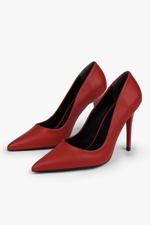 Kadın Deyna Kırmızı Cilt Stiletto