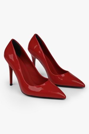 Kadın Nakou Kırmızı Rugan Stiletto