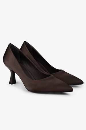Kadın Gatsby Kahve Saten Stiletto