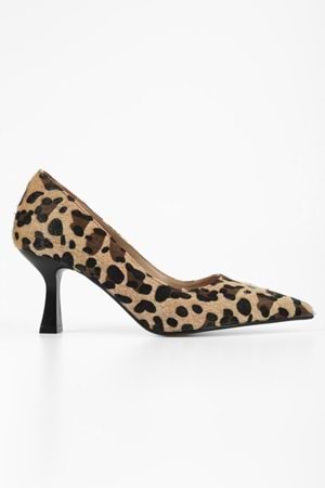 Kadın Gatsby Leopar Tüylü Stiletto