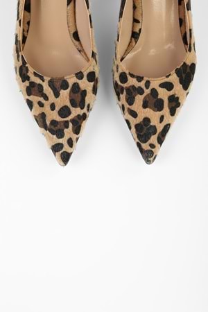Kadın Gatsby Leopar Tüylü Stiletto