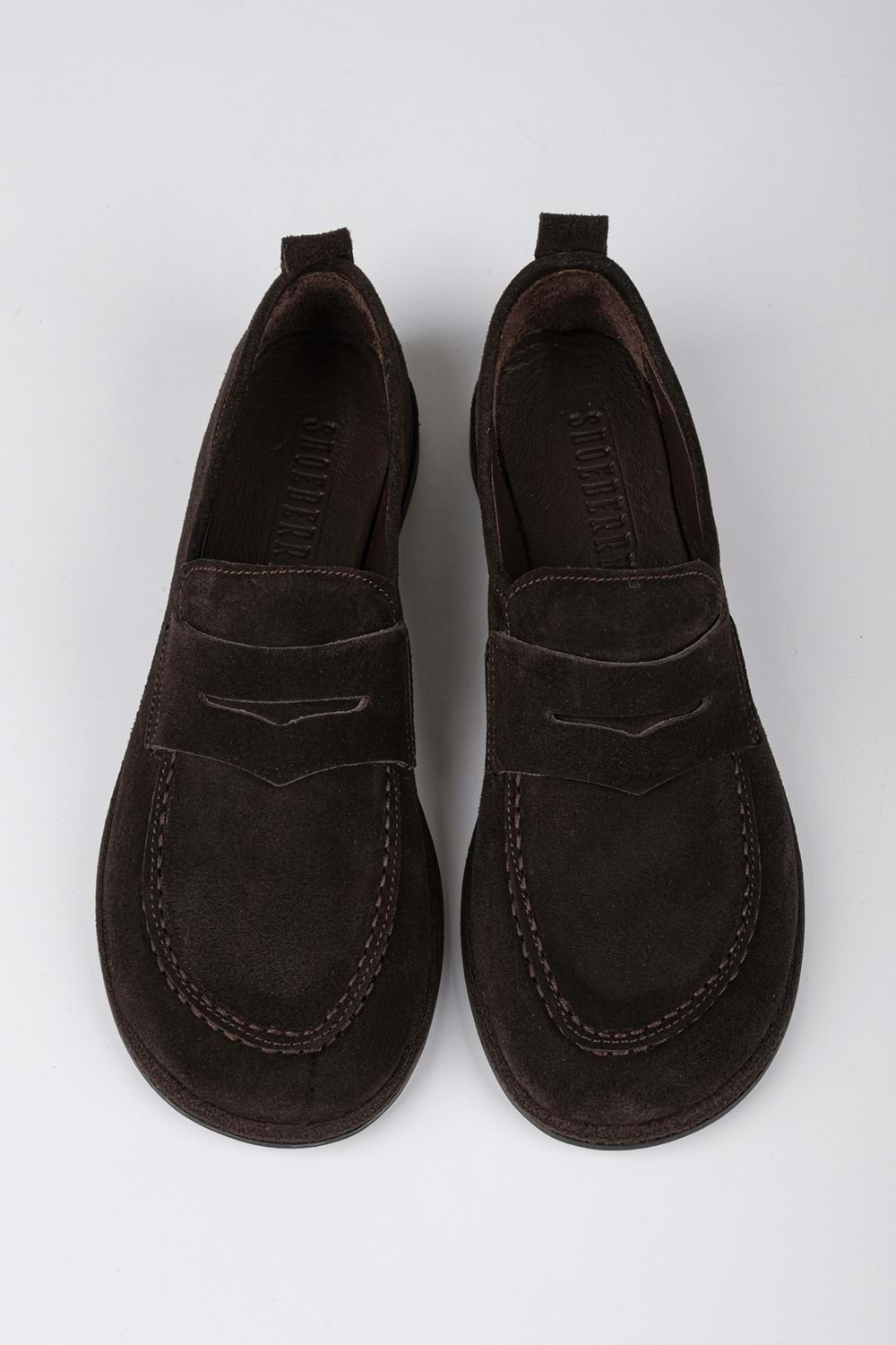 Kadın Zac Acı Kahve Hakiki Süet Deri Loafer