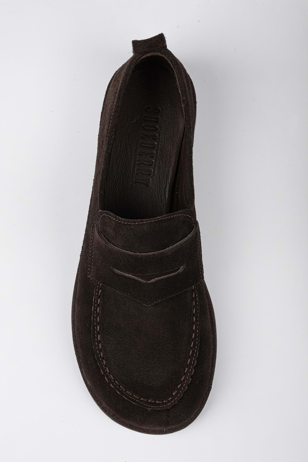 Kadın Zac Acı Kahve Hakiki Süet Deri Loafer