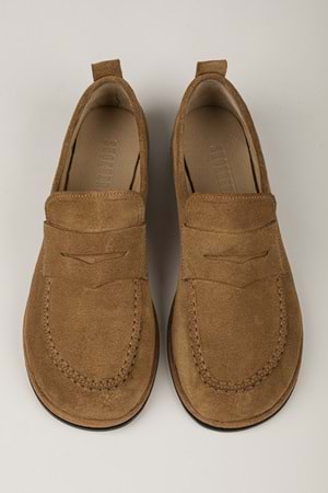 Kadın Zac Camel Hakiki Süet Deri Loafer