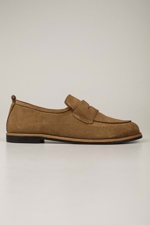 Kadın Zac Camel Hakiki Süet Deri Loafer