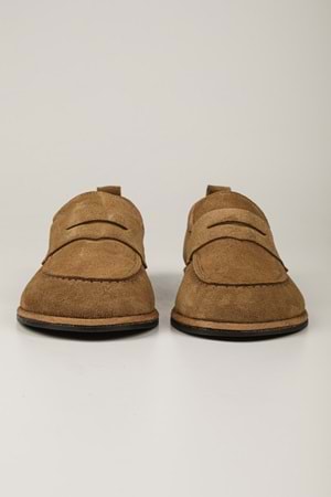 Kadın Zac Camel Hakiki Süet Deri Loafer