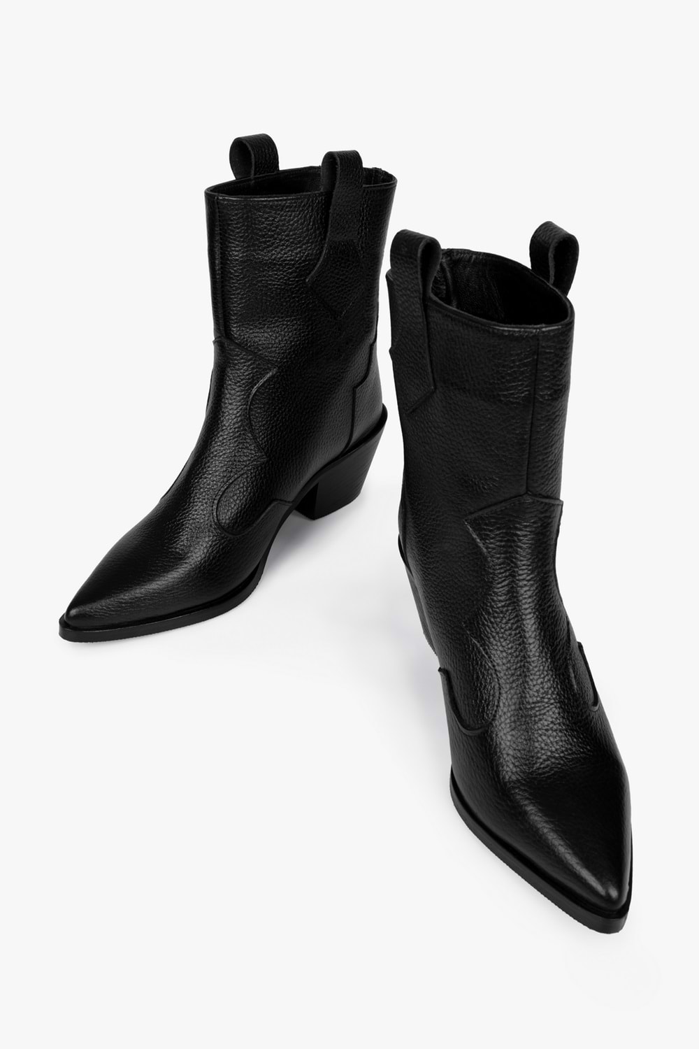 Kadın Maven Siyah Hakiki Deri Kovboy Bot