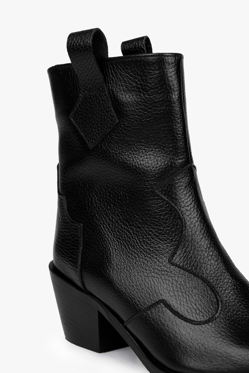 Kadın Maven Siyah Hakiki Deri Kovboy Bot