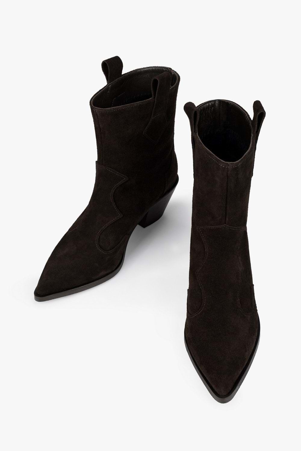 Kadın Maven Acı Kahve Hakiki Süet Deri Kovboy Bot